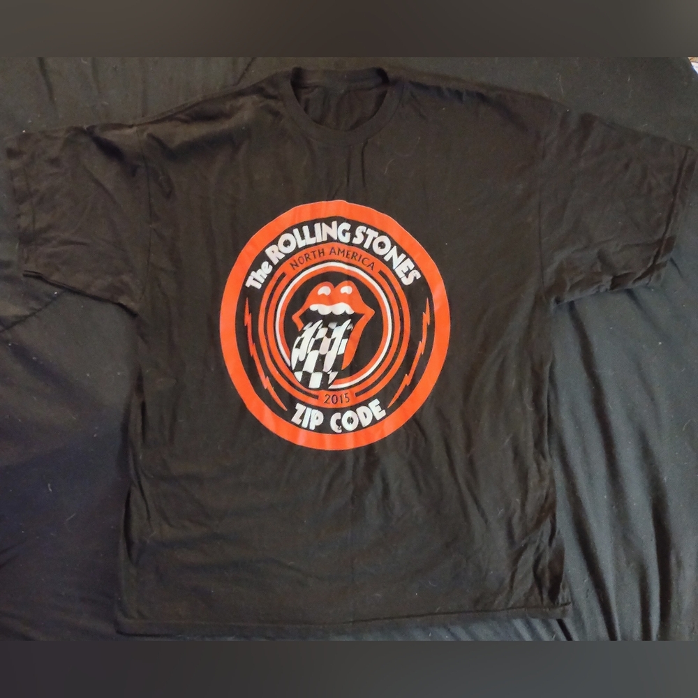 Rolling Stones 2015 Zip Code Tour Shirt Indianapolis Specific Logo Rare XXL